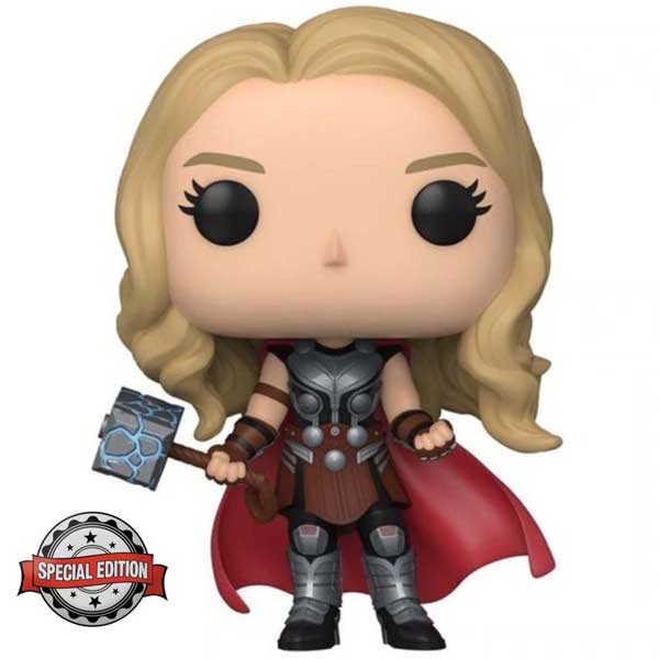 POP! Thor Love and Thunder: Mighty Thor without Helmet (Marvel) Special Kiadás (Metallic)