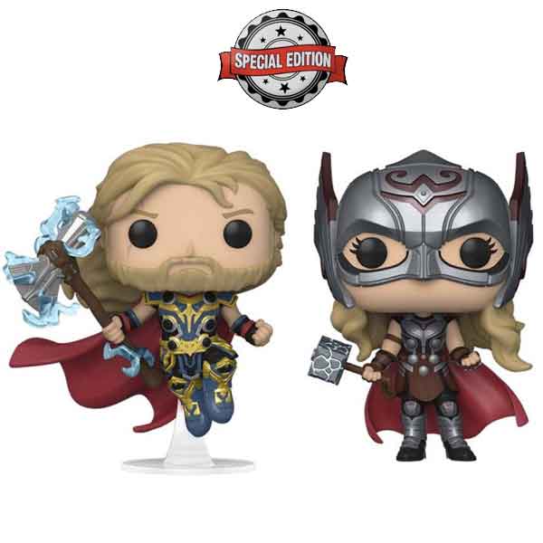 POP! 2 Pack Thor Love & Thunder Thor & Mighty Thor Special Kiadás (Glows in the Dark