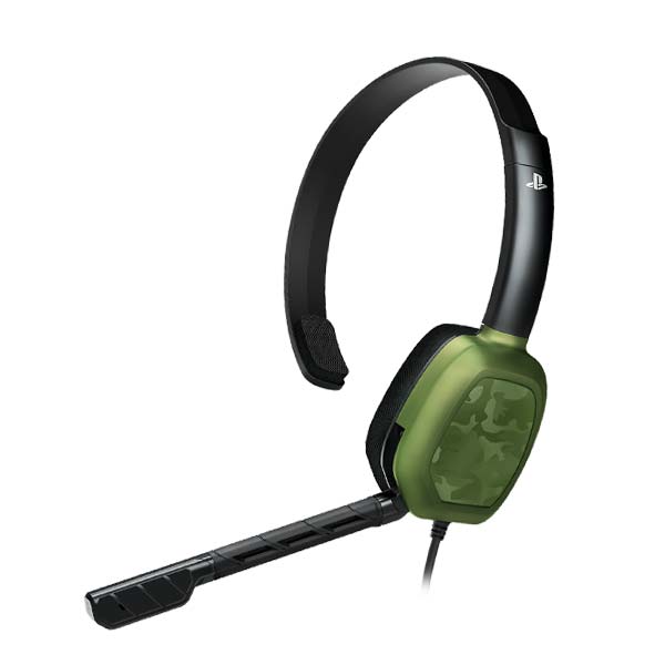 Vezetékes headset PDP LVL1 Chat for Playstation 4, Camo zöld