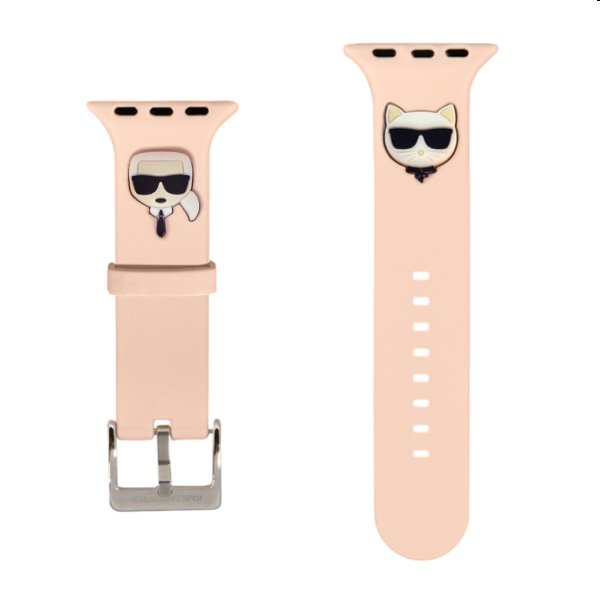 Karl Lagerfeld Karl and Choupette szíj Apple Watch 42/44mm számára, rózsaszín