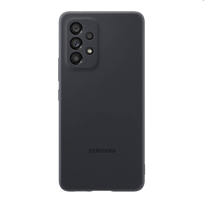 Silicone Cover tok Samsung Galaxy A53 5G számára, Fekete