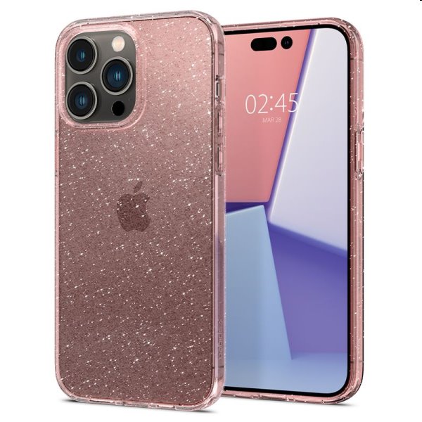 Tok Spigen Liquid Crystal Glitter for Apple iPhone 14 Pro, rózsaszín