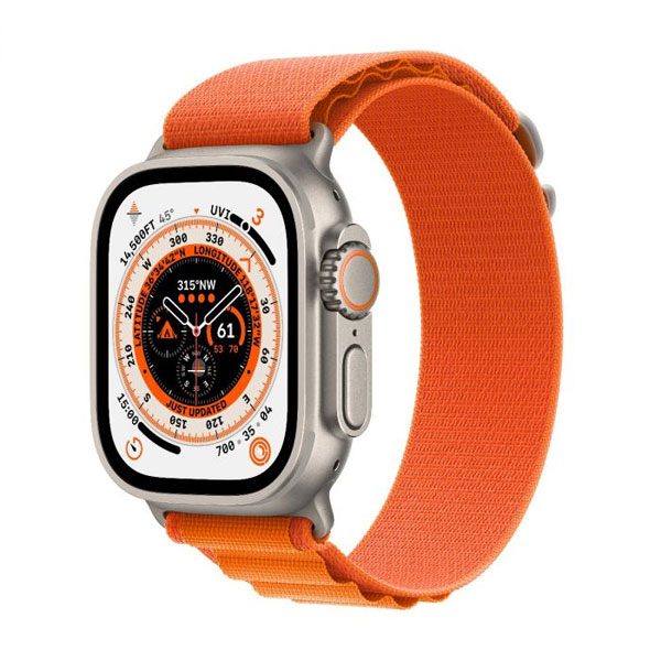 Apple Watch Ultra GPS + Cellular 49mm Titanium Case, A osztály - használt, 12 hónap garancia
