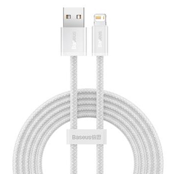 Baseus töltő adatkábel USB/Lightning 2m, fehér Baseus töltő adatkábel USB/Lightning 2m, fehér