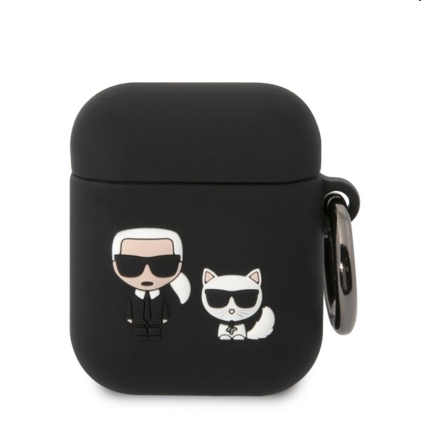 Karl Lagerfeld and Choupette szilikontok Apple Airpods 1/2 számára, fekete
