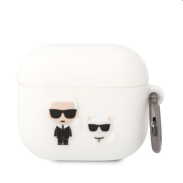 Karl Lagerfeld and Choupette szilikontok for Apple Airpods 3, fehér