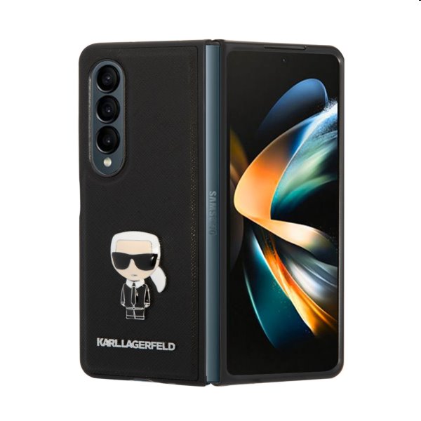 Tok Karl Lagerfeld PU Saffiano Ikonik for Samsung Galaxy Z Fold4, fekete