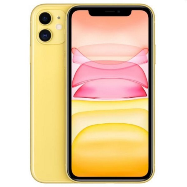Apple iPhone 11 64GB, yellow, C osztály - használt, 12 hónap garancia