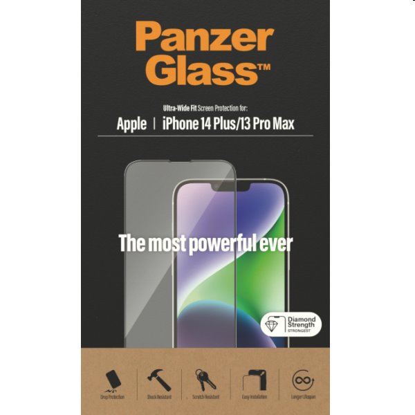 Védőüveg PanzerGlass UWF AB for Apple iPhone 14 Plus/13 Pro Max, fekete