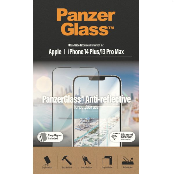 Védőüveg PanzerGlass UWF Anti-Reflective AB for Apple iPhone 14 Plus/13 Pro Max, fekete