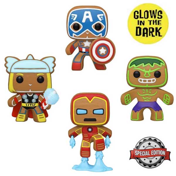 POP! 4 Pack Captain America & Iron Man & Hulk & Thor (Marvel) Special Kiadás (Glows in The Dark)