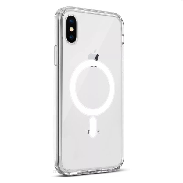 ER Case Ice Snap tok MagSafe-vel Apple iPhone XS/X számára, átlátszó