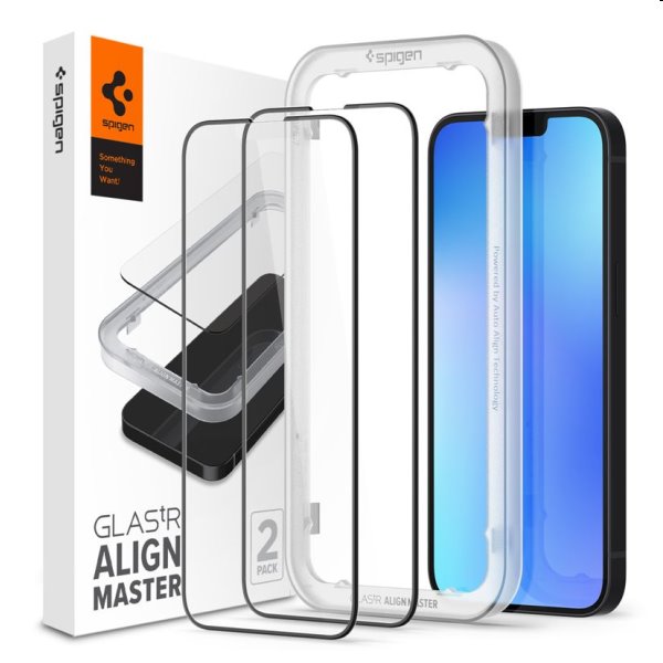 Edzett üveg Spigen Align Glass for Apple iPhone 14 Plus/13 Pro Max, 2 darab