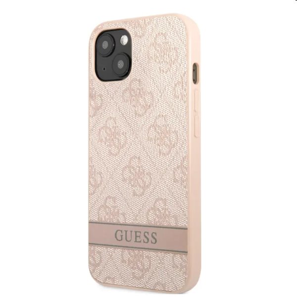 Guess PU 4G Stripe tok Apple iPhone 13 mini számára, rózsaszín