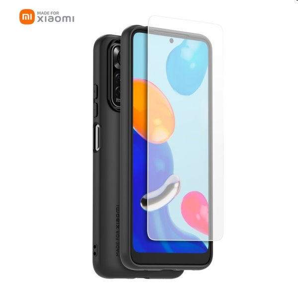 Made for Xiaomi TPU Tok + védőüveg for Xiaomi Redmi Note 11/11s, fekete