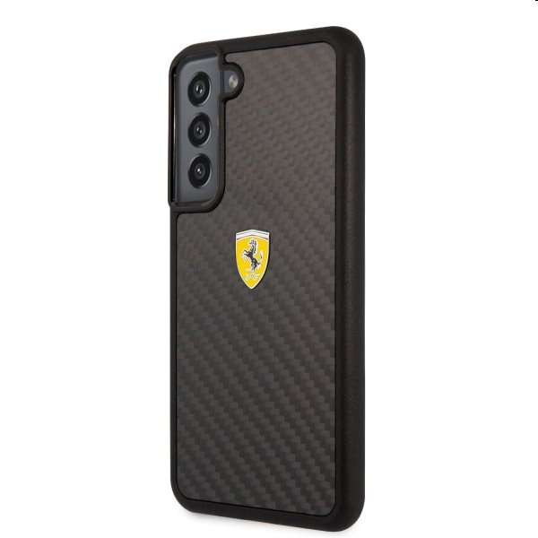 Tok Ferrari Real Carbon for Samsung Galaxy S22, fekete Tok Ferrari Real Carbon for Samsung Galaxy S22, fekete