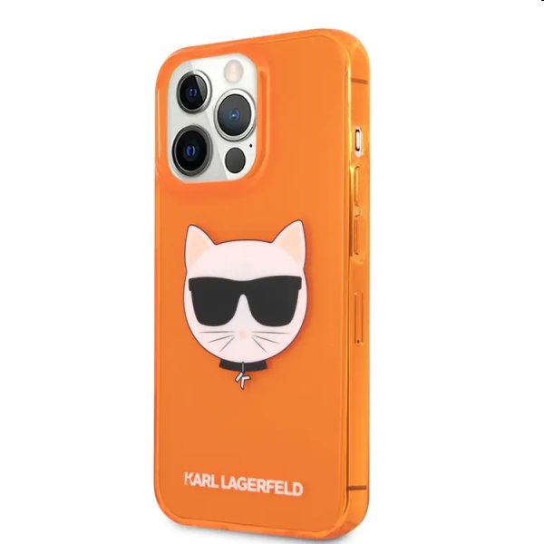 Tok Karl Lagerfeld TPU Choupette Head for Apple iPhone 13 Pro, narancssárga