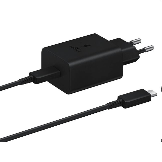 Samsung Travel Adapter 45W w/ USB-C cable, black - OPENBOX (Bontott csomagolás, teljes garancia)