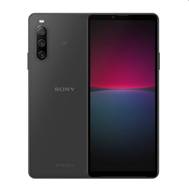 Sony Xperia 10 IV, 6/128GB, black, A osztály - használt, 12 hónap garancia