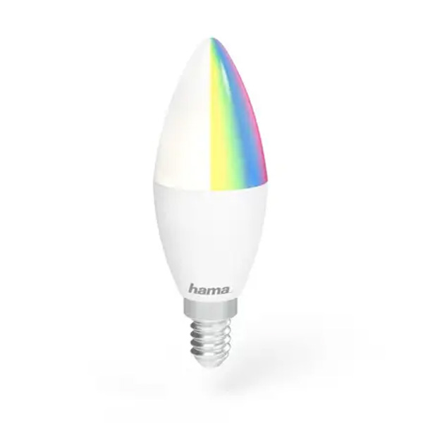 Hama SMART WiFi LED izzó, E14, 5,5 W, RGBW, szabályozható