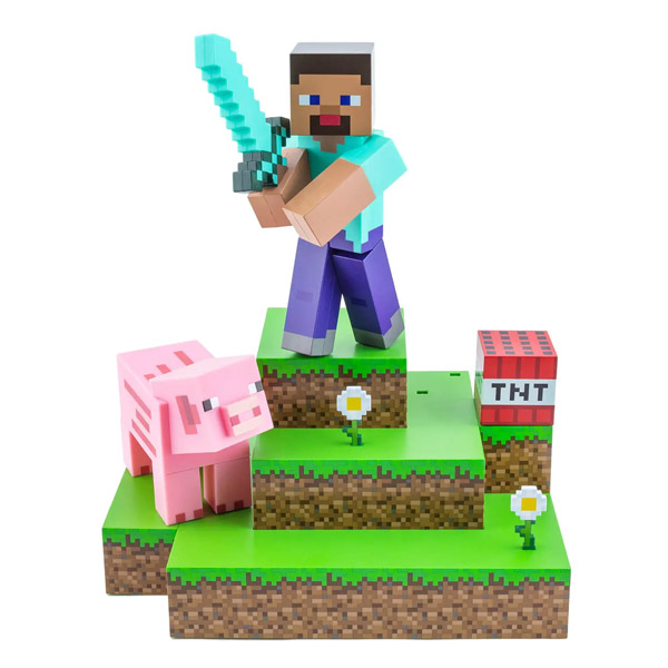 Lámpa Steve Diorama Figural (Minecraft)