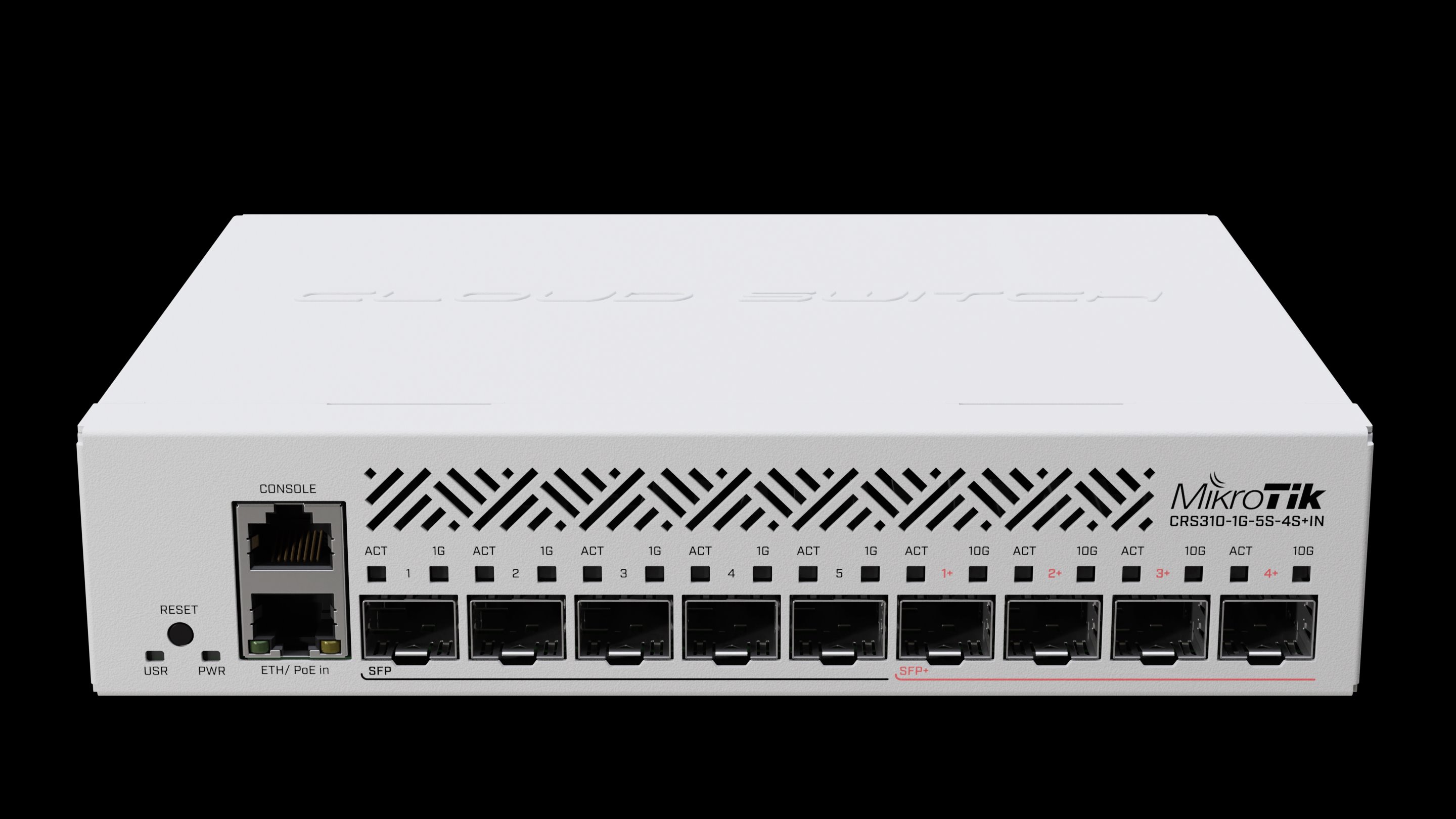 MIKROTIK RouterBOARD Cloud Router Switch CRS310-1G-5S-4S+IN + L5 (800MHz; 256MB RAM; 1x GLAN; 5x SFP; 4x SFP+) desktop akciós termékkép 1