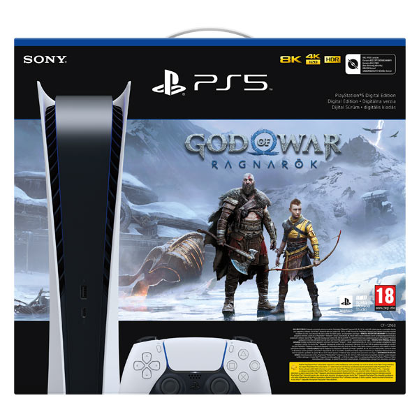 PlayStation 5 Digital Kiadás + God of War: Ragnarök HU - OPENBOX (Bontott csomagolás, teljes garancia)