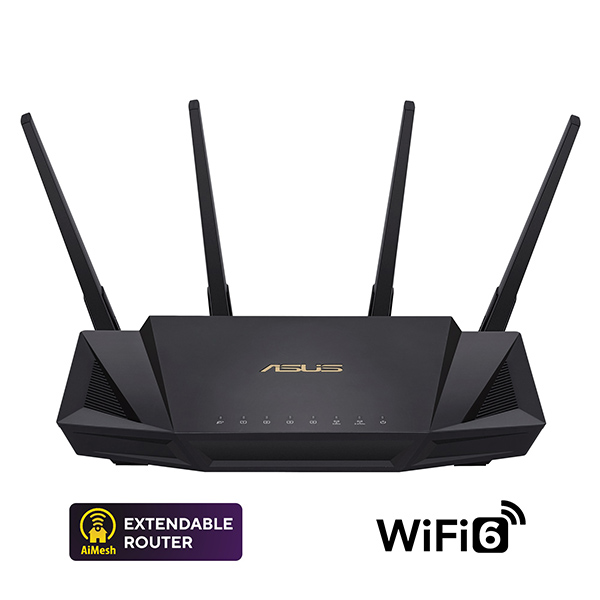 ASUS RT-AX58U WiFi 6 Dual-Band Wireless Gigabit Router, AiMESH
