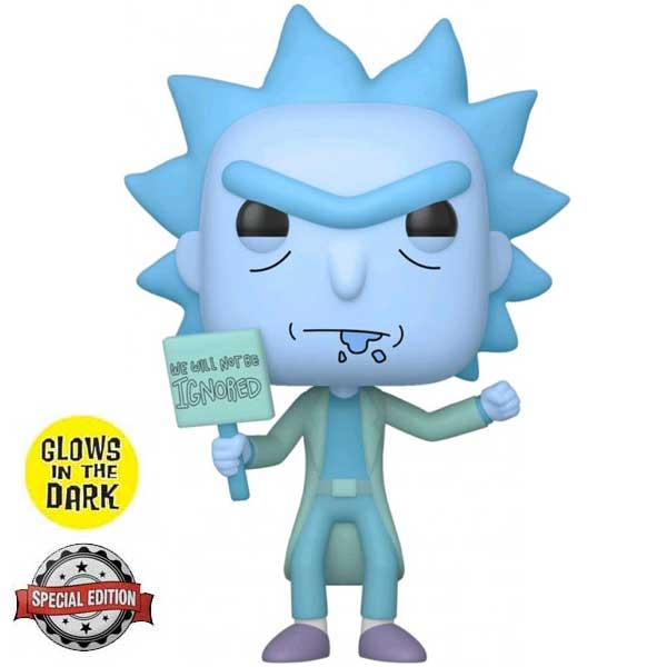 POP! Animation: Hologram Rick Clone (Rick & Morty) Special Kiadás (Világít a sötétben) figura