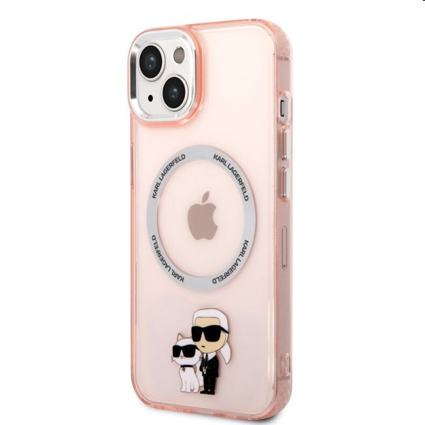 Tok Karl Lagerfeld MagSafe IML Karl and Choupette NFT for Apple iPhone 14 Plus, rózsaszín