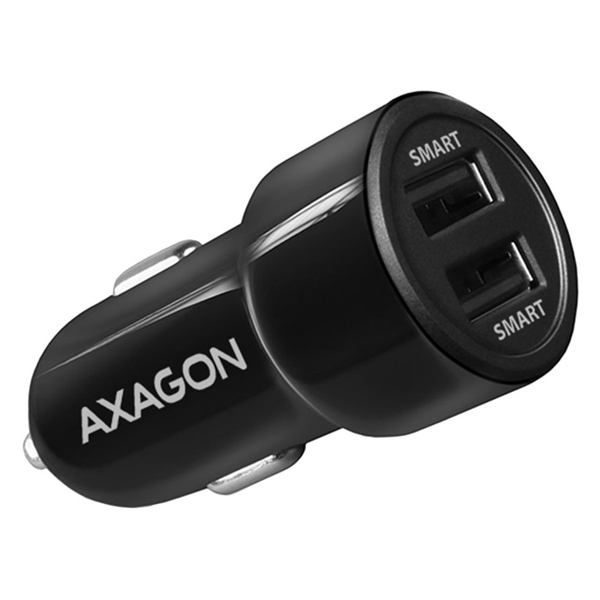Autós töltő AXAGON PWC-5V5 Smart 5 V 2,4 A + 2,4 A, 24 W, fekete