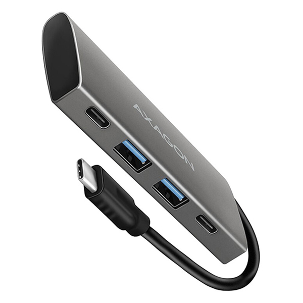 AXAGON HMC-4G2 2x USB-A + 2x USB-C, USB-C 3.2 Gen 2 10 Gbps hub, 13 cm USB-C kábel