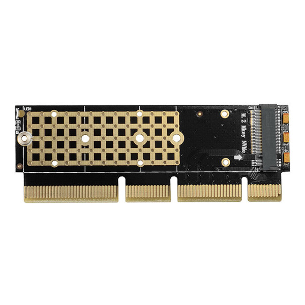 AXAGON PCEM2-1U, PCIe x16/x8/x4 - M.2 NVMe M-key slot Adapter, 1U - PC akciós termékkép 1
