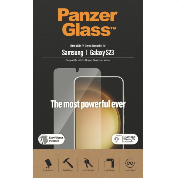 Védőüveg PanzerGlass UWF AB for Samsung Galaxy S23, fekete