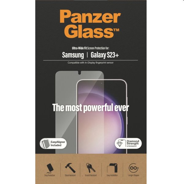 Védőüveg PanzerGlass UWF AB for Samsung Galaxy S23 Plus, fekete