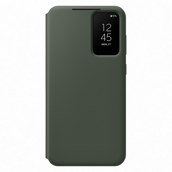 Okos View Wallet tok Samsung Galaxy S23 Plus számára, zöld Okos View Wallet tok Samsung Galaxy S23 Plus számára, zöld