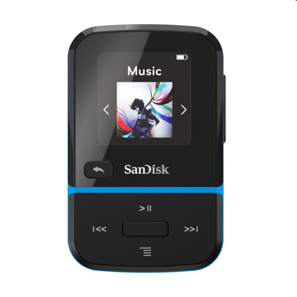 SanDisk MP3 Clip Sport Go 32 GB, blue - OPENBOX (Bontott csomagolás, teljes garancia)