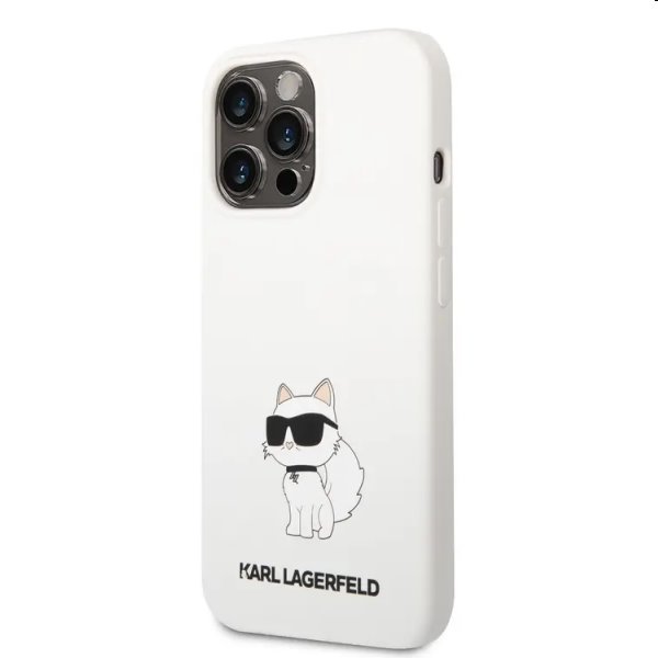 Hátlapi tok Karl Lagerfeld Liquid Silicone Choupette NFT for Apple iPhone 13 Pro Max, fehér