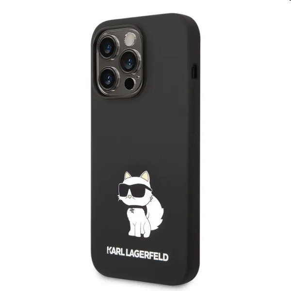 Hátlapi tok Karl Lagerfeld Liquid Silicone Choupette NFT for Apple iPhone 14 Pro, fekete