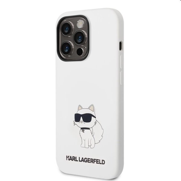 Hátlapi tok Karl Lagerfeld Liquid Silicone Choupette NFT for Apple iPhone 14 Pro Max, fehér