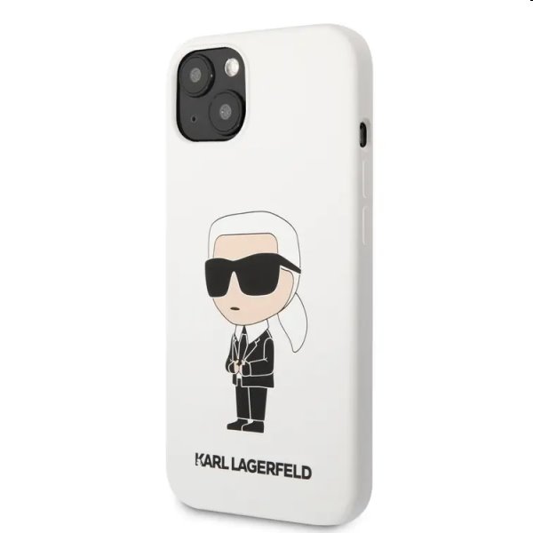 Hátlapi tok Karl Lagerfeld Liquid Silicone Ikonik NFT for Apple iPhone 13, fehér
