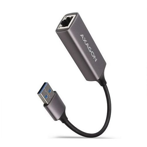 AXAGON ADE-TR, USB-A 3.2 Gen 1 - Gigabitová hálózati kártya, automatikus telepítés, titán szürke