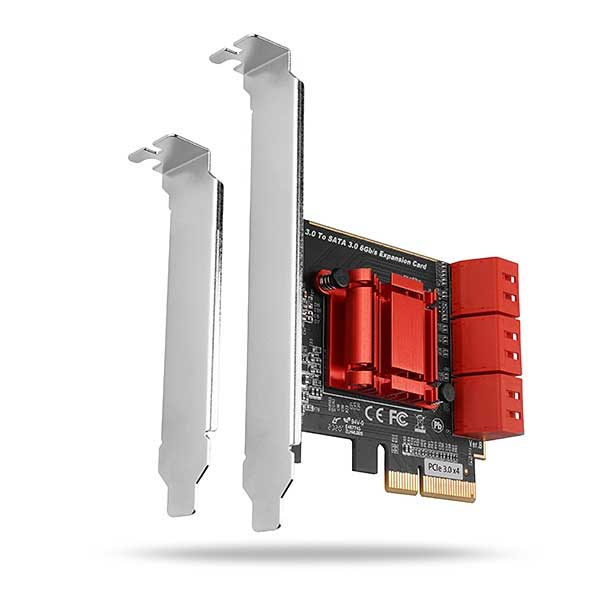 AXAGON PCES-SA6 PCIe adapter, 6x internal SATA 6G port + LP