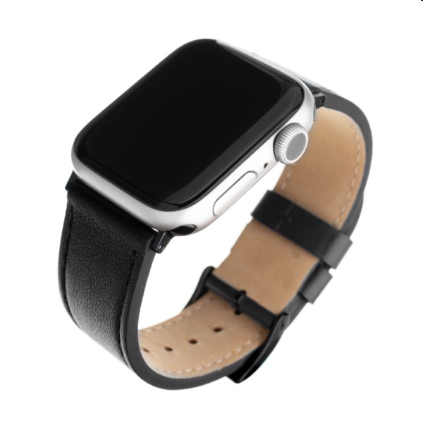 FIXED bőrszíj for Apple Watch 38/40/41 mm, fekete