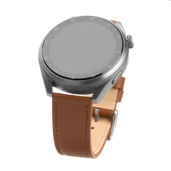 FIXED bőrszíj Quick Release 22 mm szélességgel for smartwatch, barna