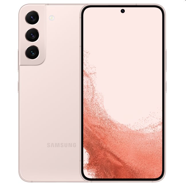 Samsung Galaxy S22, 8/256GB, pink gold, C osztály - használt, 12 hónap garancia