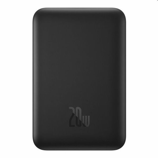Baseus PPCX030001 Magnetic Mini Powerbank hordozható tápforrás 10000mAh, 20W, fekete Baseus PPCX030001 Magnetic Mini Powerbank hordozható tápforrás 10000mAh, 20W, fekete