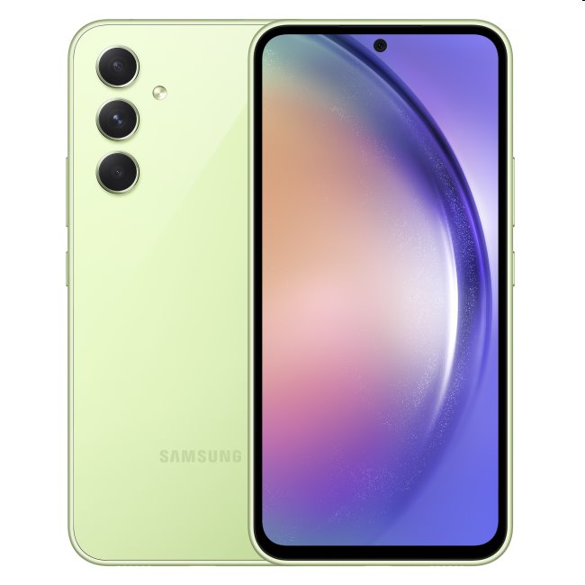 Samsung Galaxy A54 5G, 8/256GB, lime, A osztály - használt, 12 hónap garancia