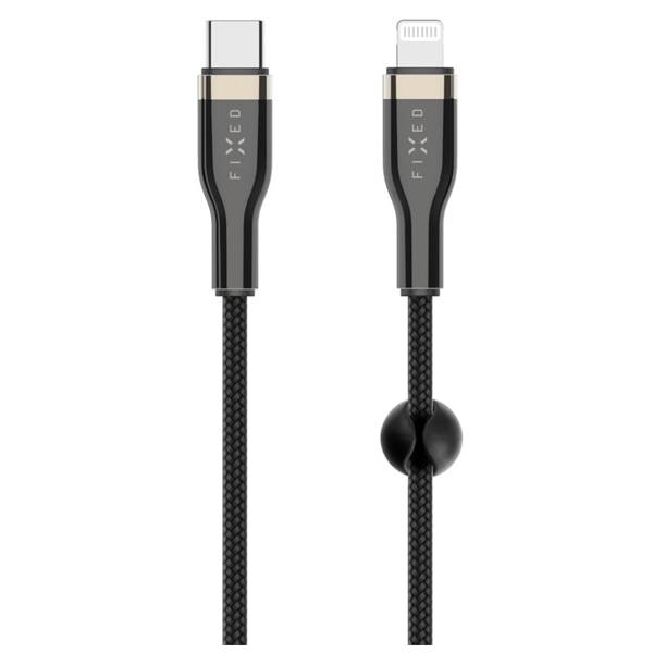 FIXED Fonatos adat- és töltőkábel USB-C/Lightning MFI, PD, 1,2 m, fekete FIXED Fonatos adat- és töltőkábel USB-C/Lightning MFI, PD, 1,2 m, fekete