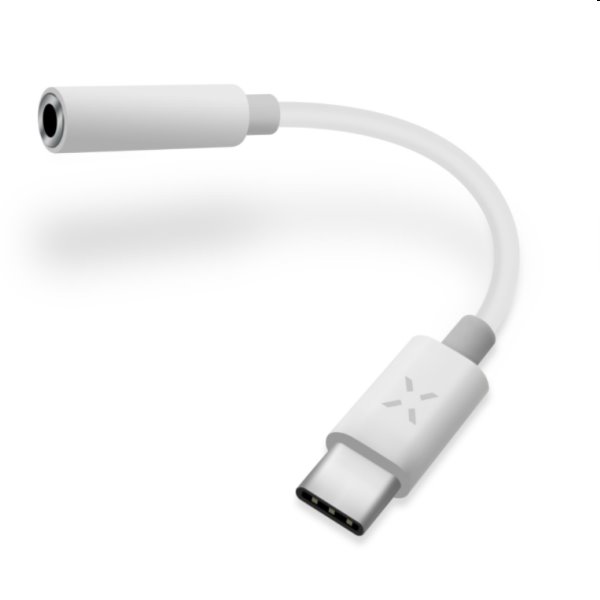 FIXED LINK adapter fejhallgató USB-C-ről 3,5 mm-es DAC-chippel ellátott jack csatlakozóhoz való csatlakoztatásához, fehér - OPENBOX (Bontott csomagolás, teljes garancia)